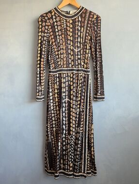 AVERARDO BESSI VINTAGE SILK JERSEY SIGNATURE DRESS, SIZE US 6